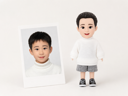 Custom Handmade Mini Doll from Photo – Personalized Portrait Gift