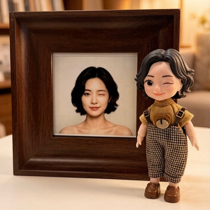 Custom Handmade Mini Doll from Photo – Personalized Portrait Gift